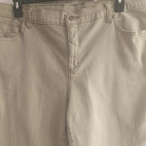 Gloria Vanderbilt 18W Sage/Light Khaki Cropped Jeans